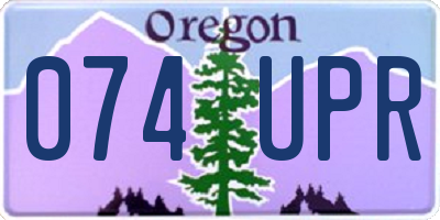 OR license plate 074UPR