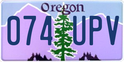 OR license plate 074UPV