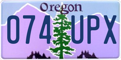OR license plate 074UPX