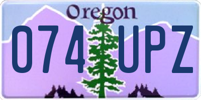 OR license plate 074UPZ