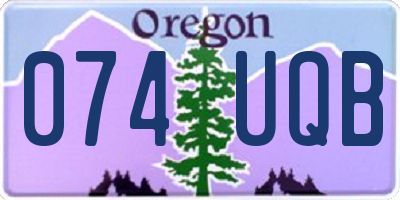 OR license plate 074UQB