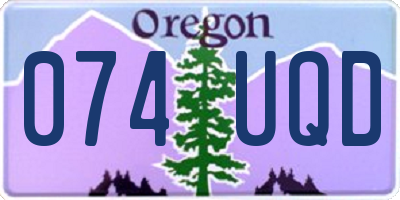 OR license plate 074UQD
