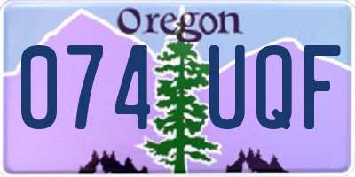 OR license plate 074UQF