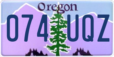 OR license plate 074UQZ