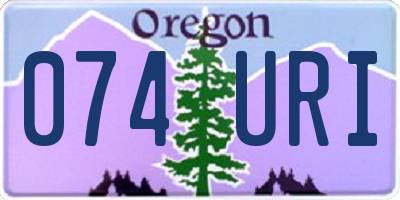 OR license plate 074URI