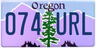 OR license plate 074URL