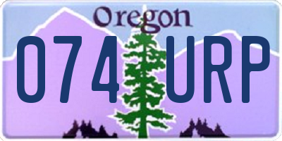 OR license plate 074URP