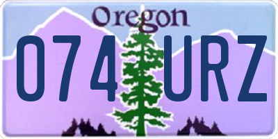 OR license plate 074URZ