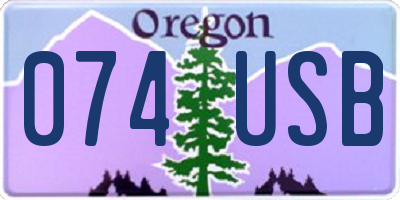 OR license plate 074USB