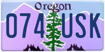 OR license plate 074USK