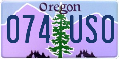 OR license plate 074USO