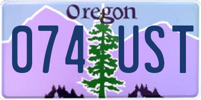 OR license plate 074UST