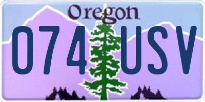 OR license plate 074USV