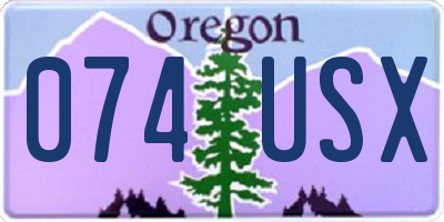 OR license plate 074USX