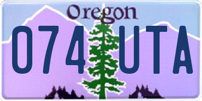 OR license plate 074UTA