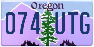 OR license plate 074UTG