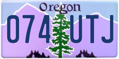 OR license plate 074UTJ