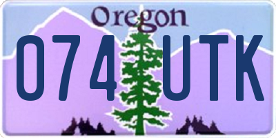 OR license plate 074UTK