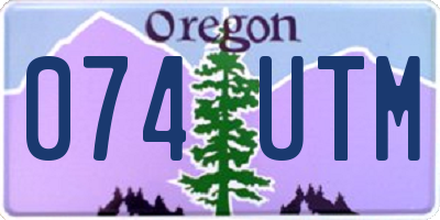 OR license plate 074UTM