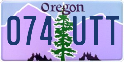 OR license plate 074UTT