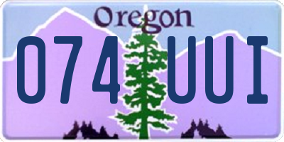 OR license plate 074UUI