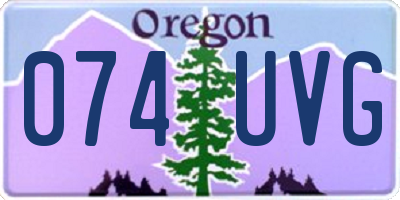 OR license plate 074UVG