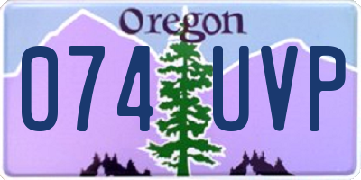 OR license plate 074UVP
