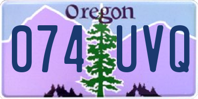 OR license plate 074UVQ