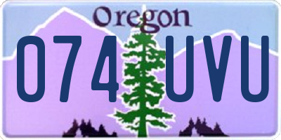 OR license plate 074UVU
