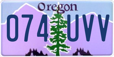 OR license plate 074UVV