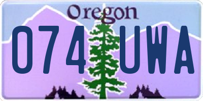 OR license plate 074UWA