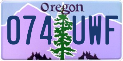 OR license plate 074UWF