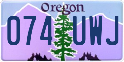 OR license plate 074UWJ