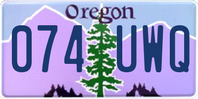 OR license plate 074UWQ