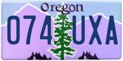 OR license plate 074UXA
