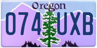 OR license plate 074UXB