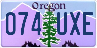 OR license plate 074UXE