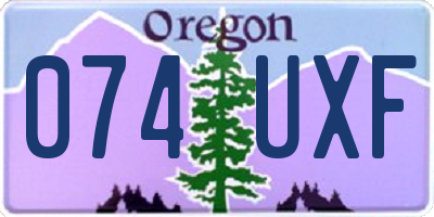OR license plate 074UXF