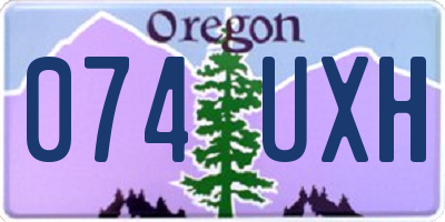 OR license plate 074UXH