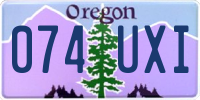 OR license plate 074UXI