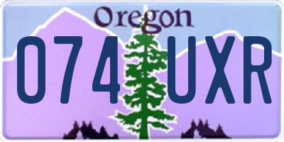 OR license plate 074UXR
