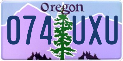 OR license plate 074UXU