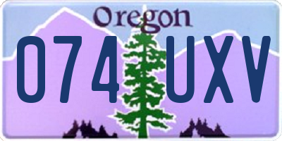 OR license plate 074UXV