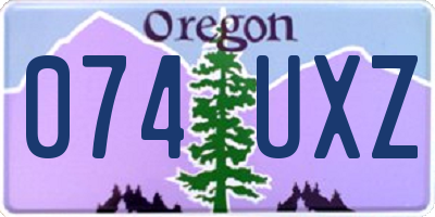 OR license plate 074UXZ