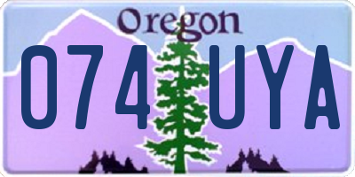OR license plate 074UYA
