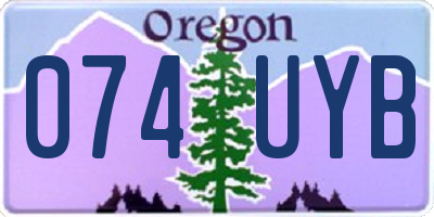 OR license plate 074UYB