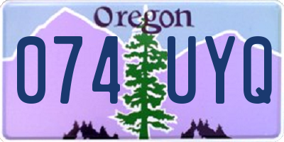 OR license plate 074UYQ