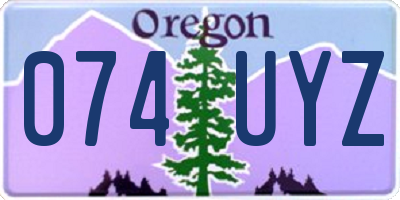 OR license plate 074UYZ