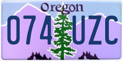 OR license plate 074UZC