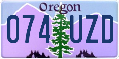 OR license plate 074UZD